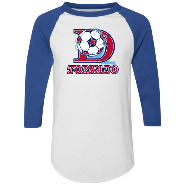Dallas Tornado Raglan Shirt NASL Soccer color White/Royal Blue