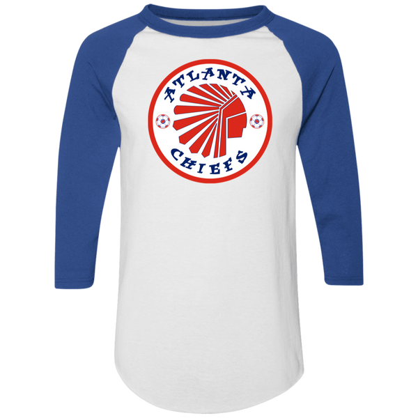 Atlanta Chiefs Raglan Shirt NASL Soccer color White/Royal Blue