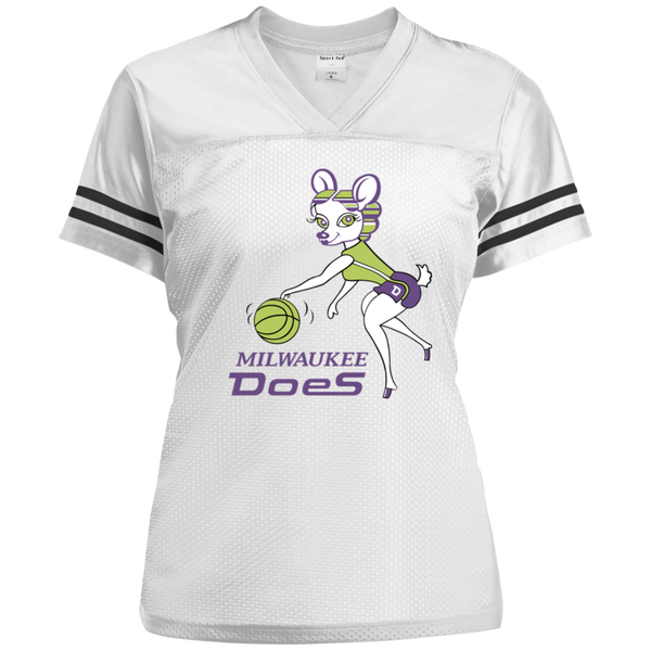 Milwaukee Does WBL Basketball Womens Replica Jersey color White/Black