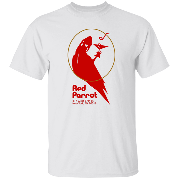 Red Parrot Nightclub T-shirt New York City Nightlife Fashion Apparel color White