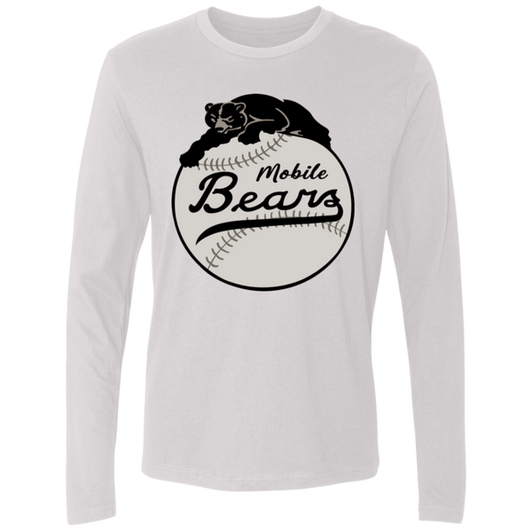 Mobile Black Bears Long Sleeve Shirt Negro League Baseball color White