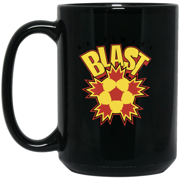 Baltimore Blast Mug 15oz Black Glossy Ceramic MISL Soccer