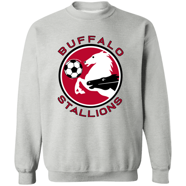Buffalo Stallions Sweatshirt Crewneck Pullover MISL Soccer color Sport Grey