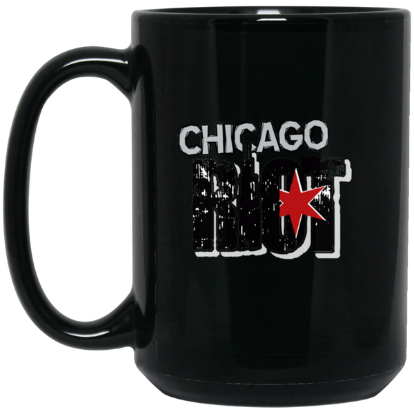 Chicago Riot Mug 15oz Black Glossy Ceramic MISL Soccer