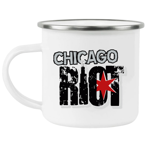 Chicago Riot Camping Mug 12oz Enamel MISL Soccer