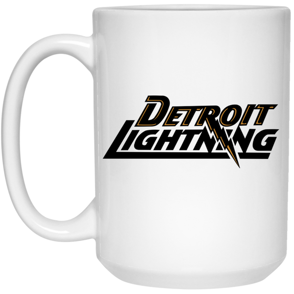 Detroit Lightning Mug 15oz Glossy Ceramic MISL Soccer color White