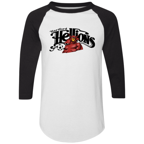 Hartford Hellions Raglan Shirt Colorblock MISL Soccer color White/Black