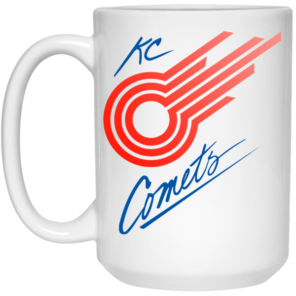 Kansas City Comets Mug 15oz Glossy Ceramic MISL Soccer color White