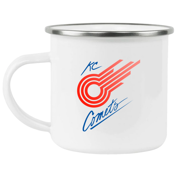 Kansas City Comets Camping Mug 12oz Enamel MISL Soccer