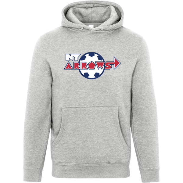 New York Arrows Hoodie Pullover Premium MISL Soccer color Heather Grey