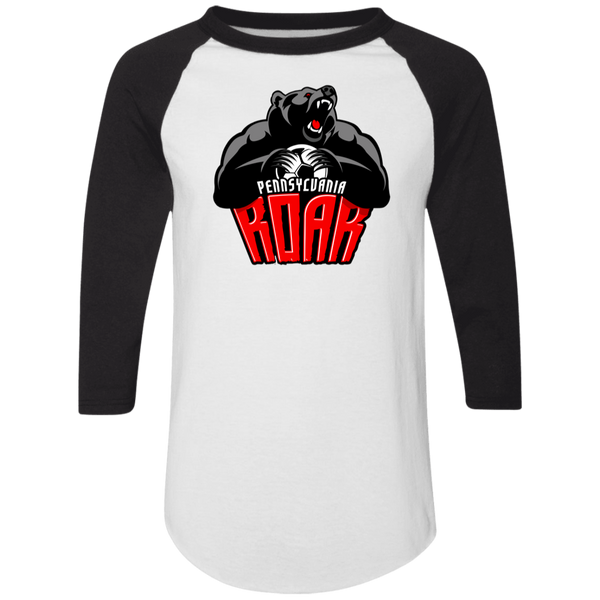 Pennsylvania Roar Raglan Shirt Colorblock MISL Soccer color White/Black