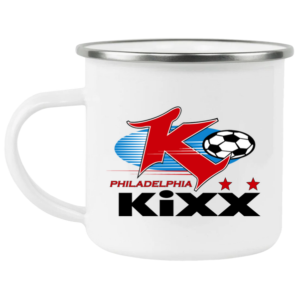 Philadelphia Kixx Camping Mug 12oz Enamel MISL Soccer