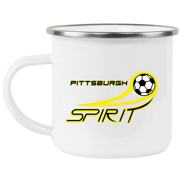 Pittsburgh Spirit Camping Mug 12oz Enamel MISL Soccer