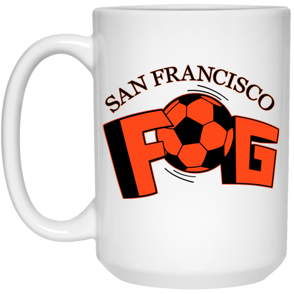 San Francisco Fog Mug 15oz Glossy Ceramic MISL Soccer color White