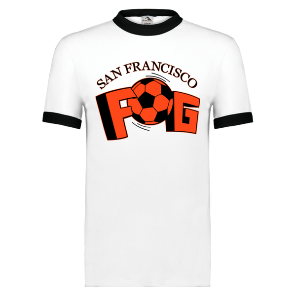 San Francisco Fog Ringer T-shirt MISL Soccer color Athletic White/Black