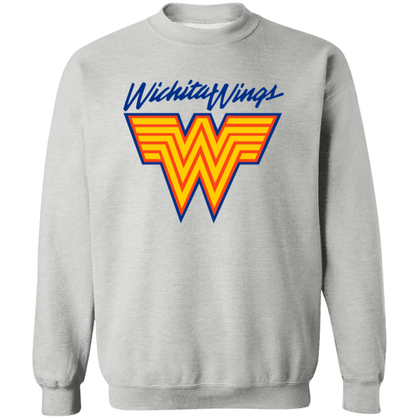 Wichita Wings Sweatshirt Crewneck Pullover MISL Soccer color Sport Grey
