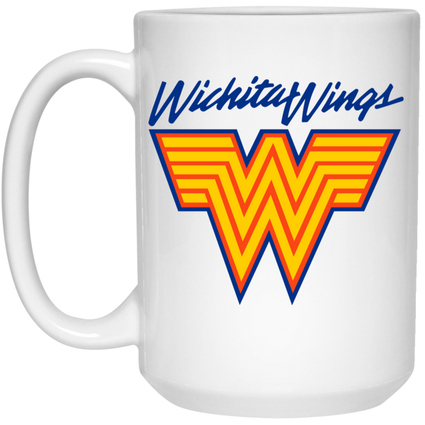 Wichita Wings Mug 15oz Glossy Ceramic MISL Soccer color White