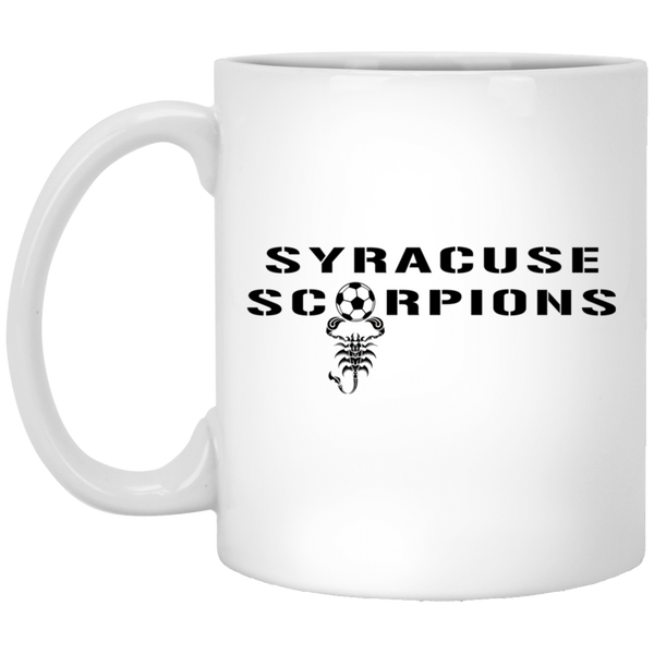 Syracuse Scorpions Mug 11oz White Glossy Ceramic ASL Soccer