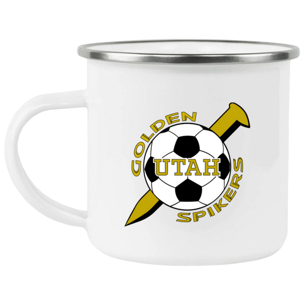 Utah Golden Spikers Camping Mug 12oz Enamel ASL Soccer