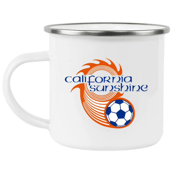 California Sunshine Camping Mug 12oz Enamel ASL Soccer