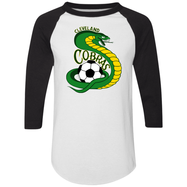 Cleveland Cobras Raglan Shirt Colorblock ASL Soccer color White/Black