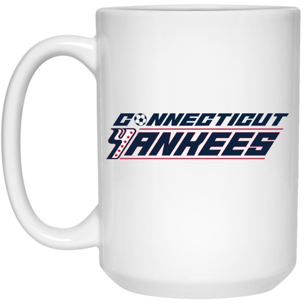 Connecticut Yankees Mug 15 oz. White Glossy Ceramic ASL Soccer