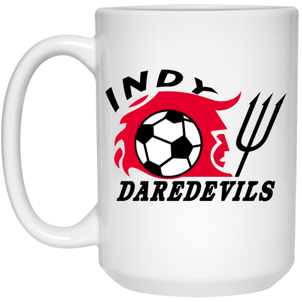 Indianapolis Daredevils Mug 15oz White Glossy Ceramic ASL Soccer