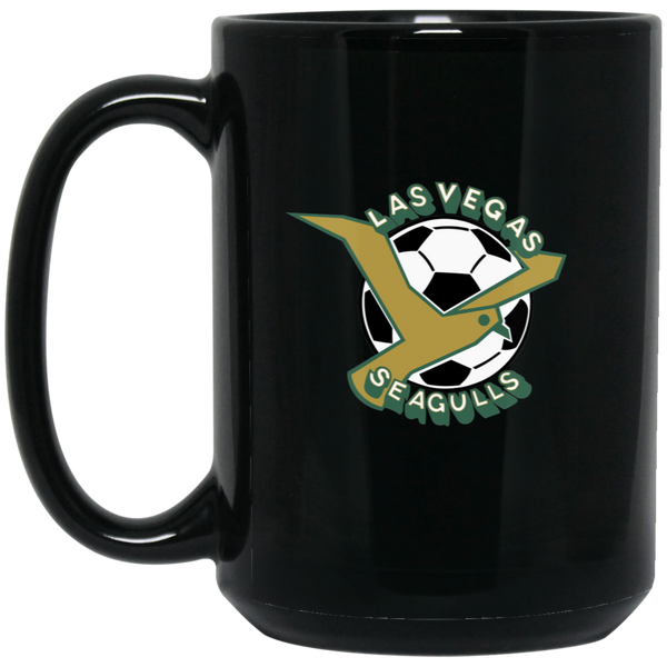 Las Vegas Seagulls Mug 15 oz. Black Glossy Ceramic ASL Soccer