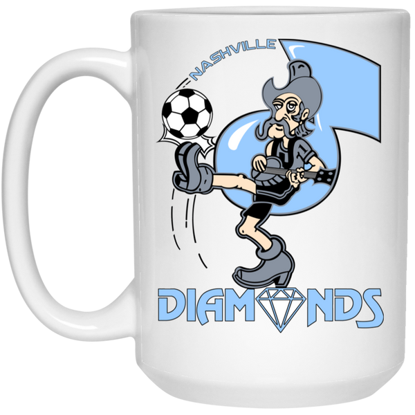 Nashville Diamonds Mug 15 oz. Glossy Ceramic ASL Soccer