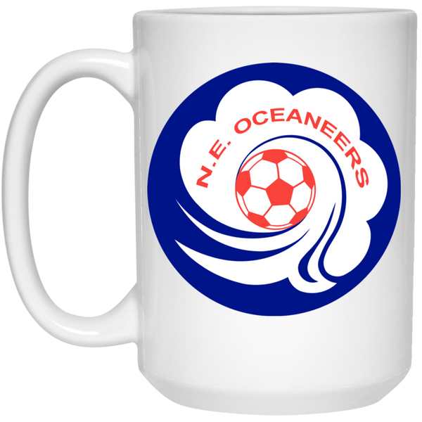New England Oceaneers Mug 15 oz. White Glossy Ceramic ASL Soccer