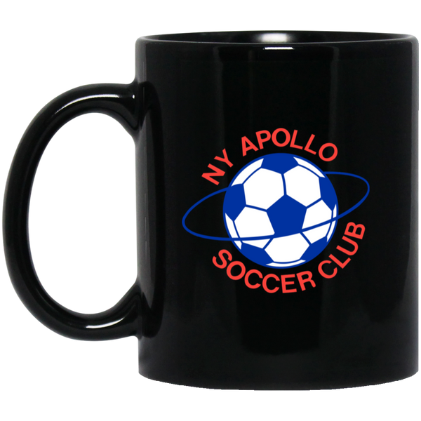 New York Apollo Mug 11 oz. Black Glossy Ceramic ASL Soccer