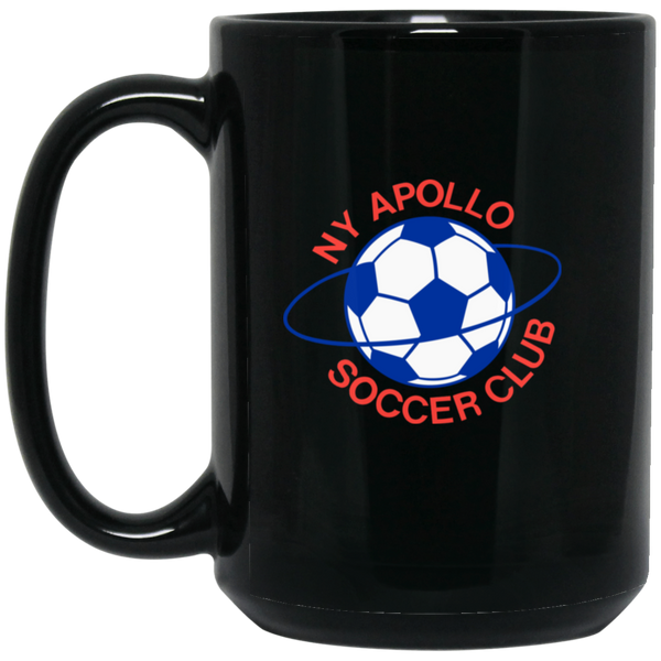 New York Apollo Mug 15 oz. Black Glossy Ceramic ASL Soccer