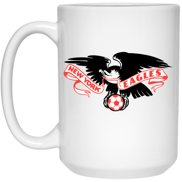 New York Eagles Mug 15 oz. White Glossy Ceramic ASL Soccer