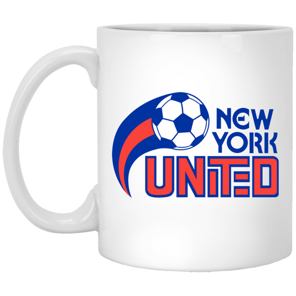 New York United Mug 11 oz. White Glossy Ceramic ASL Soccer