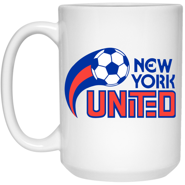 New York United Mug 15 oz. White Glossy Ceramic ASL Soccer