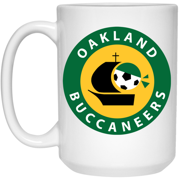 Oakland Buccaneers Mug 15 oz. White Glossy Ceramic ASL Soccer