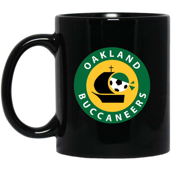 Oakland Buccaneers Mug 11 oz. Black Glossy Ceramic ASL Soccer