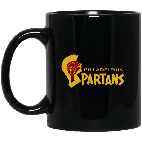 Philadelphia Spartans Mug 11 oz. Black Glossy Ceramic ASL Soccer
