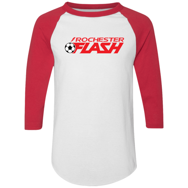 Rochester Flash Raglan Shirt Colorblock ASL Soccer color White/Red