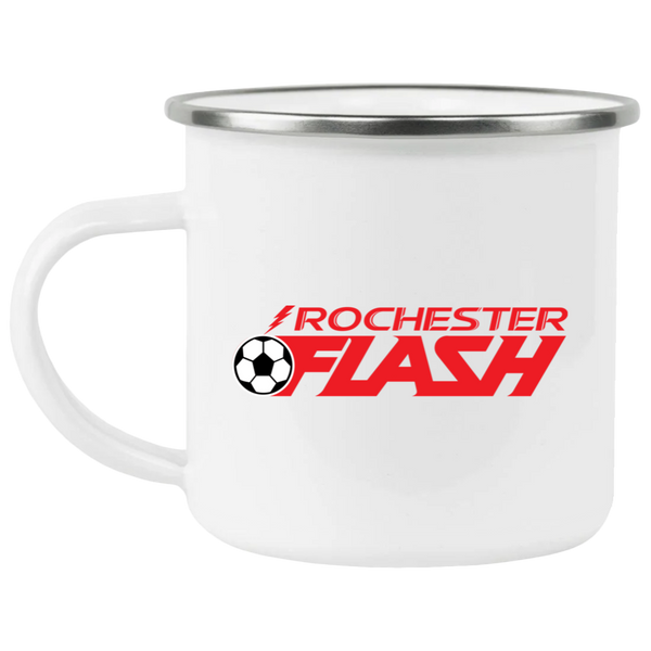 Rochester Flash Camping Mug 12 oz. Enamel ASL Soccer