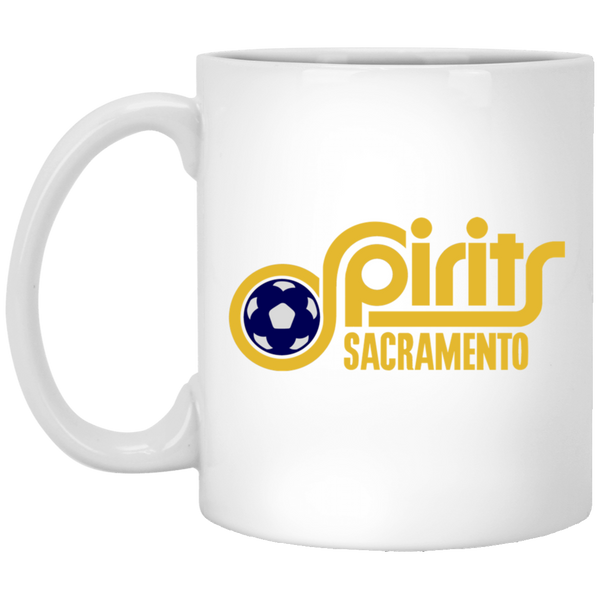 Sacramento Spirits Mug 11 oz. White Glossy Ceramic ASL Soccer