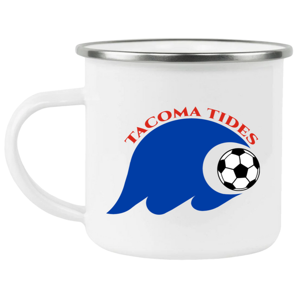 Tacoma Tides Camping Mug 12 oz. Enamel ASL Soccer