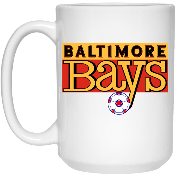 Baltimore Bays Mug 15 oz. White Glossy Ceramic NASL Soccer