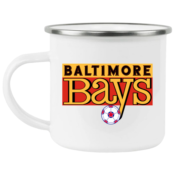 Baltimore Bays Camping Mug 12 oz. Enamel NASL Soccer color White