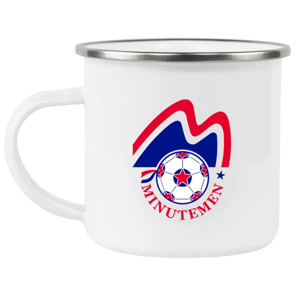 Boston Minutemen Camping Mug 12 oz. Enamel NASL Soccer color White