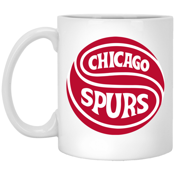 Chicago Spurs Mug 11 oz. White Glossy Ceramic NASL Soccer color White