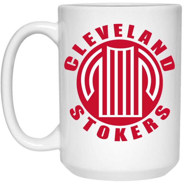 Cleveland Stokers Mug 15 oz. White Glossy Ceramic NASL Soccer