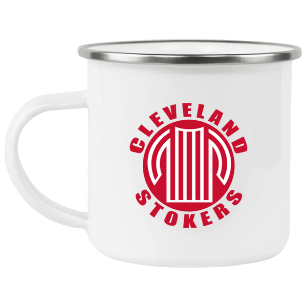 Cleveland Stokers Camping Mug 12 oz. Enamel NASL Soccer color White