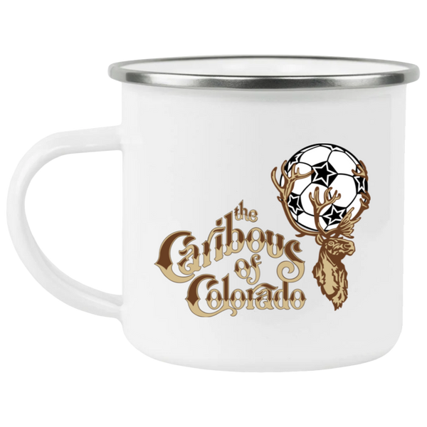 Colorado Caribous Camping Mug 12 oz. Enamel NASL Soccer color White