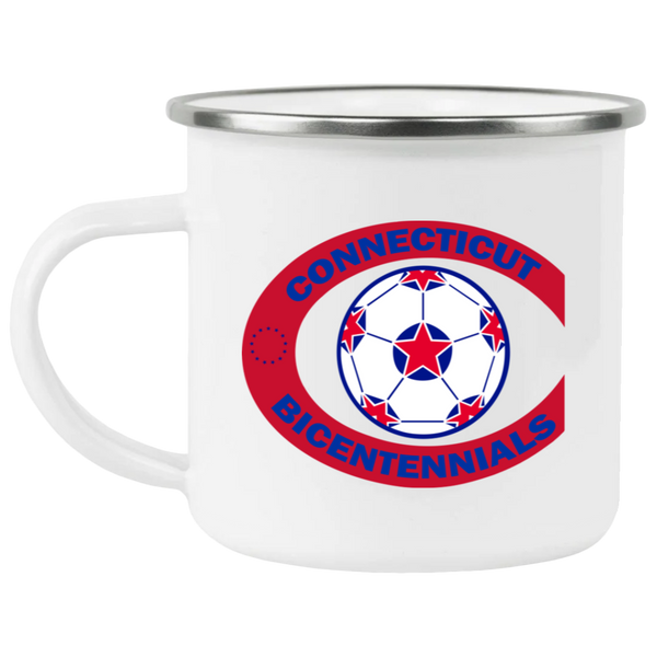 Connecticut Bicentennials Camping Mug 12 oz. Enamel NASL Soccer color White